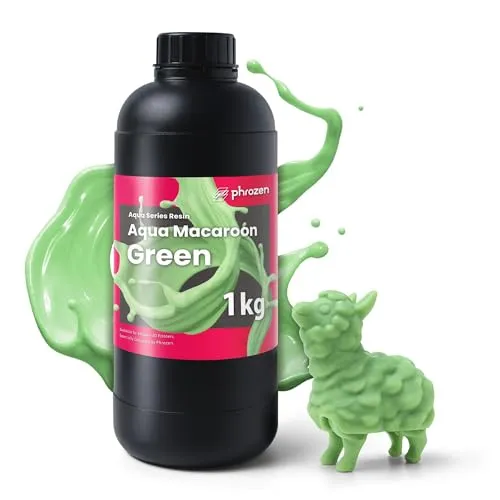 Phrozen Aqua Macaroon-Green | 3D Drucker Resin für SLA/DLP/LCD 3D Printer | 405nm Standard Photopolymer Druck Harz | Stabile Druckqualität, Schnelle Aushärtung - Grün (1kg)