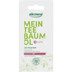 ALKMENE Teebaumöl Anti-Pickel-Stift 15 ml - Effektiver Anti-Pickel-Stift für unreine Haut. Beruhigt und verfeinert das Hautbild in kurzer Zeit, ideal für die gezielte Anwendung bei Hautunreinheiten.