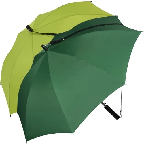 iX-brella Umhängeschirm Hands-Free - dunkelgrün - Taschenschirm mit Umhängegurt, ideal für freie Hände beim Einkaufen oder Reisen. Leicht, stabil und in elegantem dunkelgrün, perfekt für Damen, Herren und Jugendliche.
