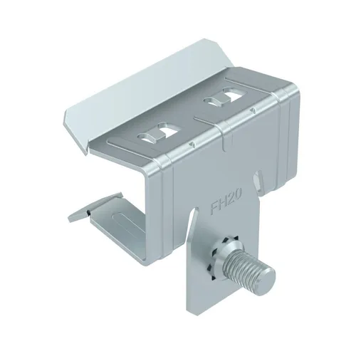 OBO Bettermann Trägerklammer SCVTB 15-20 M6 - Befestigungsklammern aus Stahl mit Zink-Aluminiumlamellenbeschichtung, ideal für Flanschstärken von 15-20 mm und einer Bruchlast von 450 N.