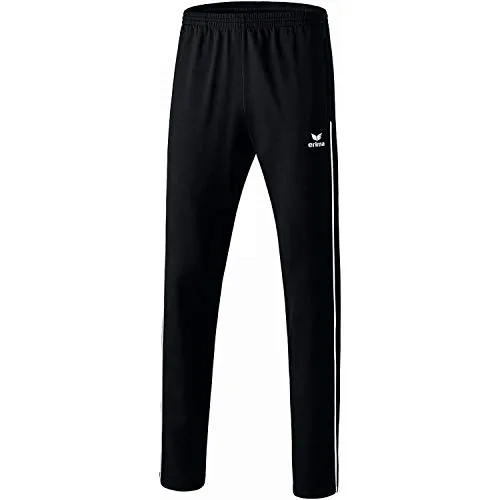 Erima Herren Shooter Polyesterhose 2.0 - Schwarz/Weiß, 3XL EU - Trainingshose mit seitlichem Reißverschluss für einfaches Anziehen und elastischem Funktionsmaterial für hohen Tragekomfort. Perfekt für Sport und Freizeit mit seitlichen Reißverschlusstaschen.