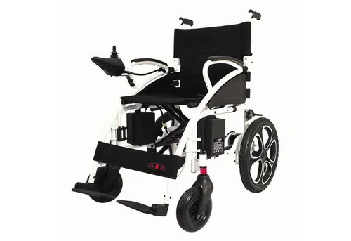 Antar AT52304 Elektro Rollstuhl - 1 Stück mit abnehmbarer Tasche, ergonomische Griffe und faltbar für einfachen Transport