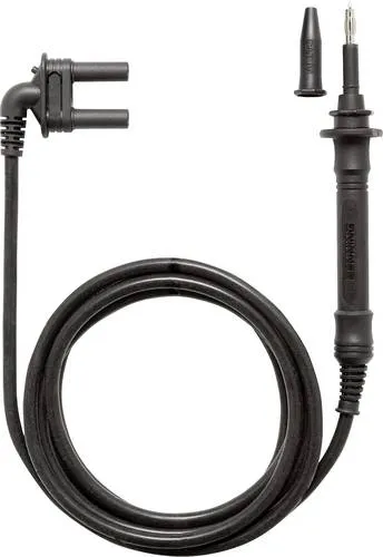 Benning Messleitung 10154024, 5m mit 2-poligem Lamellenstecker - Elektrobedarf: 5 m lange Prüfleitung mit rutschfester Kunststoffummantelung und doppelter Isolation, ideal für schwer erreichbare Messstellen und sichere Messungen.
