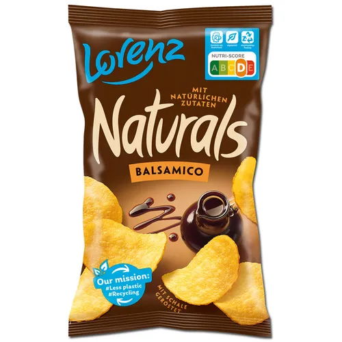 Lorenz Naturals Balsamico Chips 95g - Glutenfreie Balsamico Chips im 95g Beutel, ideal für einen knusprigen Snack mit einzigartigem Geschmack. Perfekt für Vegetarier!