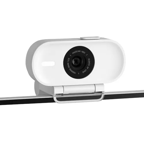 Elgato Facecam Neo – Full HD-Webcam mit Sichtschutzkappe - Webcams: Genießen Sie flüssige 1080p-Videoqualität bei 60 fps, ideal für Videokonferenzen und Streaming. Mit integrierter Sichtschutzkappe für mehr Datenschutz.