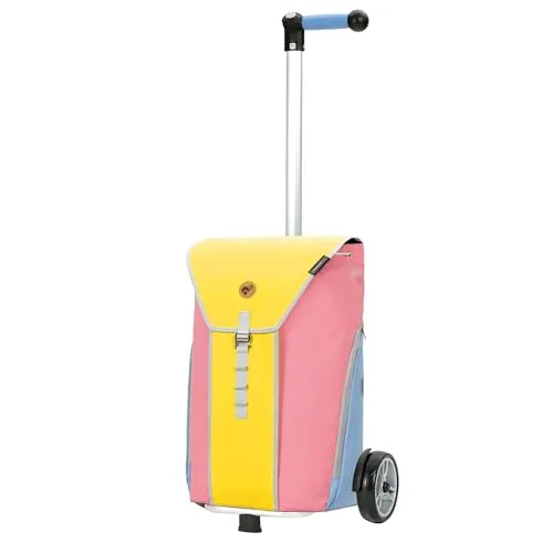 ANDERSEN Einkaufstrolley - Shopper Oli.P gelb 50 L - Einkaufstrolley mit stylischem 50L Design, ergonomischem Griff und wartungsfreien Flüsterrädern. Ideal für stressfreies Einkaufen und vielseitig einsetzbar dank erweiterbarem Fahrradanhänger.