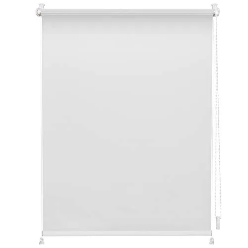 Lichtblick Rollo Klemmfix, Verdunkelung ohne Bohren (Weiß, 90 x 150 cm) - Rollos – ideal für Schlafzimmer, 100% Verdunkelung und einfache Montage ohne Bohren dank verstellbarer Klemmträger. Schützt vor unerwünschtem Licht und Blicken von außen.