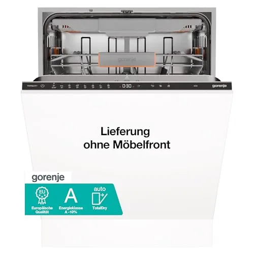 Gorenje GV663A66 Geschirrspüler - Einbau-Geschirrspüler mit 16 Maßgedecken, Nachtprogramm für leisen Betrieb und TotalDry-Funktion für perfekt getrocknetes Geschirr. Entwickelt in Europa für höchste Qualität und Energieeffizienz.