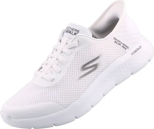 Skechers Adult GO Walk Flex - Hands UP weiß Gr. 44 - Wanderschuhe mit Hands-Free Slip-Ins für einfachen Einstieg. Exklusive Fersenkissen und Air-Cooled Memory Foam sorgen für optimalen Komfort und Stabilität.
