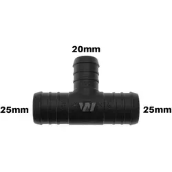 WamSter® T Schlauchverbinder Pipe Connector reduziert 25mm 25mm 20mm Durchmesser