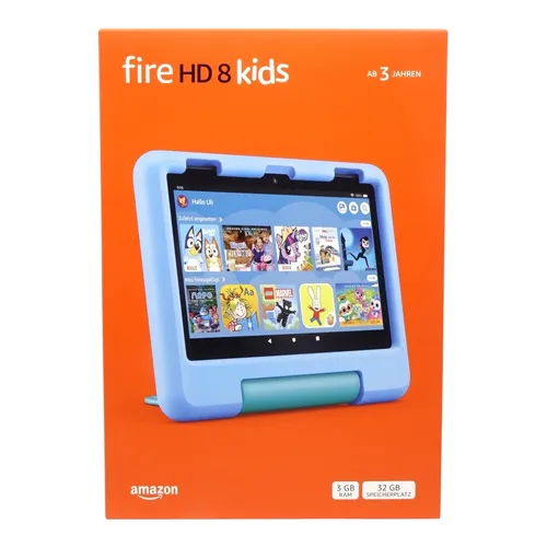 AMAZON Fire HD 8 Kids - Kinder Tablet, 32 GB, 8 Zoll, ideal für sicheres Lernen und Spielen für Kinder