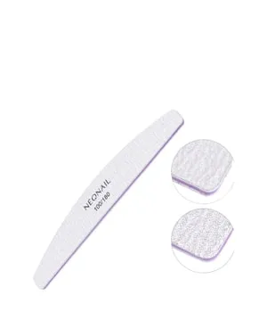 Nagelfeile trapez 100/180 NEONAIL - Hochwertige trapezförmige Nagelfeile aus japanischem Papier für ein perfektes Finish. Mit langlebiger Sandblattbeschichtung, ideal für Maniküre und Pediküre. Desinfizierbar für mehrfache Nutzung.