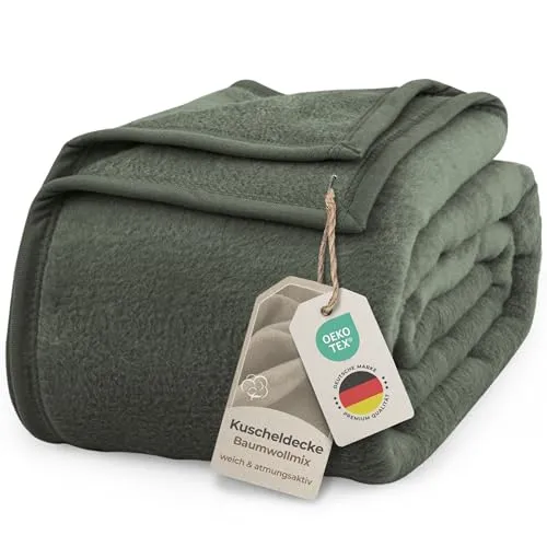 Laynenburg Wohndecke aus Baumwolle - Kuscheldecke für Sofa und Couch - Entspanne stilvoll mit der hochwertigen Baumwolldecke von Laynenburg – kuschelig, atmungsaktiv und perfekt für gemütliche Abende. Ideal als Sofa- oder Couchdecke.