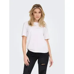 ONLY Kurzarmshirt ONLONLY S/S TEE JRS NOOS regular fit, casual, Single Jersey, Baumwolle, Rundhals weiß L (40)