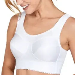 Miss Mary Cotton Simplex Soft Bra BH Weiß C 95 Damen - Funktionsunterwäsche mit Minimizer-Effekt, ideal für größere Oberweiten. Der elegante Soft-BH bietet optimalen Tragekomfort und Unterstützung für aktive Tage.