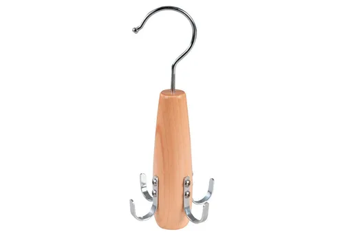 Home4You Gürtelhalter ROLFO, Ø 8 cm, H 19 cm, 4 verchromte Haken, mit Aufhängung