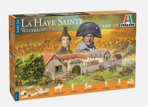 Italeri 6197S 1:72 Battle-Set Waterloo La Haye Sainte - Vorgefertigte Militärfahrzeug-Modelle, originalgetreue Nachbildung für Modellbau-Enthusiasten, inklusive bebilderter Anleitung für einfachen Zusammenbau.