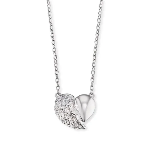Engelsrufer Kette mit Anhänger Little Magic – Herzflügel - Elegante Kette aus 925er Silber mit handgefertigtem Herzflügel-Anhänger und funkelndem Zirkonia. Ideal für jeden Anlass und das perfekte Geschenk!