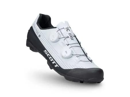 Scott MTB RC MTB Schuhe - Weiß - Größe 42,5 - Hochleistungs-MTB Schuhe für effiziente Kraftübertragung. Mit BOA Fit System Li2 und Steifigkeitsindex 10 für optimale Performance auf jedem Terrain.