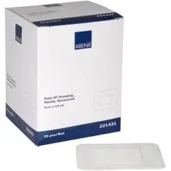 ABENA® Post-OP-Verband, steril 221431 , 1 Packung = 70 Stück, 8 x 10 cm