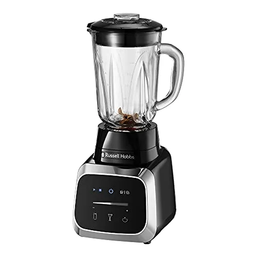 Russell Hobbs Sensigence Intelligent Mixer 28241-56 - Schwarz - Standmixer mit adaptiver Mixtechnologie für bis zu 30 % glattere Ergebnisse und 45 % schnelleres Mixen. Perfekt für Smoothies, Suppen und Eisgetränke, mit 1,5-Liter-Glaskrug und 3 intelligenten Programmen.