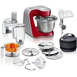 BOSCH Küchenmaschine MUM5 Styline MUM56740 - Küchenmaschine mit 900 W Leistung und 3,9 l Edelstahl-Rührschüssel. Ideal für anspruchsvolle Teige und vielseitige Anwendungen dank 7 Geschwindigkeitsstufen und umfangreichem Zubehör.