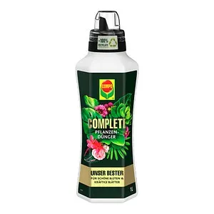 Compo Complete Pflanzendünger 1 l - Universaldünger für kräftige Blätter und Blüten, ideal für pflegebedürftige Pflanzen. Mit praktischer Dosierhilfe für saubere Anwendung und langanhaltende Wirkung.