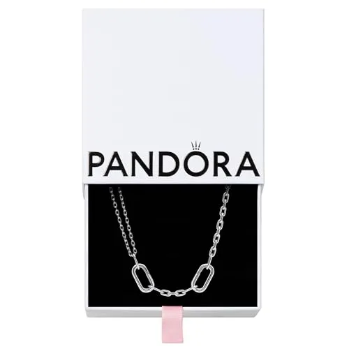PANDORA ME Doppel-Gliederhalskette aus Sterling Silber - Bead Charms für Damen, vielseitig anpassbar mit zwei Styling-Connectors für individuelle Looks und persönliche Geschichten.