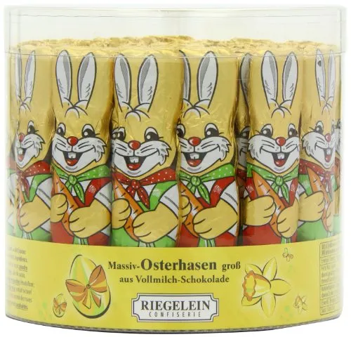 Riegelein Massiv-Osterhasen 70x12,5g - Schokolade, leckerer massiver Schokoladenosterhase aus feiner Schokolade, ideal als Geschenk oder zur Dekoration für Ostern.