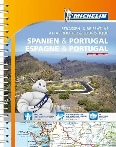 Michelin Straßenatlas Spanien & Portugal mit Spiralbindung (MICHELIN Atlanten)