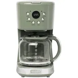 Haden Dorset Kaffeemaschine Cedar Green 1,8 l - Retro Design - Die Haden Dorset Kaffeemaschine mit 1,8 l Fassungsvermögen bietet Platz für bis zu 12 Tassen. Mit abnehmbaren Filterhalter, LCD-Display und Warmhaltefunktion ideal für jeden Kaffeeliebhaber. Ein stylisches Highlight für Ihre Küche!