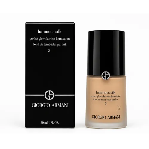 Giorgio Armani Luminous Silk Perfect Glow Foundation - Farbe 3, 30 ml - Make-up für alle Hauttypen, sorgt für einen perfekten Glow und ein federleichtes Tragegefühl, ideal für einen strahlenden Teint.