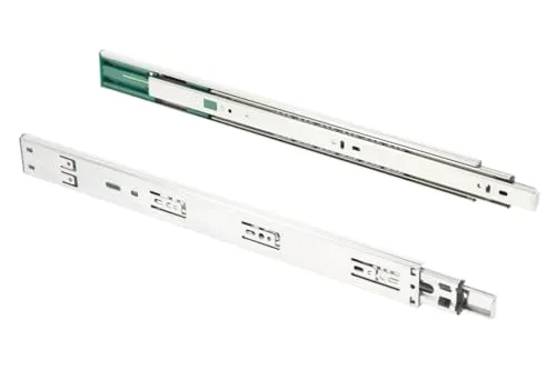 GTV - Schubladenschienen H45 VERSALITE PLUS+, Kugelführung mit Dämpfung, H=45mm, Schlitten min Soft-Close-Mechanismus, Belastbarkeit 40kg, Einfache und Schnelle Installation