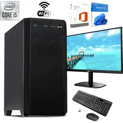 Komplett PC - Office & Multimedia mit Intel i5 und 27" Monitor - PC-Systeme mit Intel i5, 16GB RAM und schallgedämmtem Gehäuse für nahezu lautlosen Betrieb. Inklusive 27" Monitor, drahtloser Tastatur und Maus sowie vorinstalliertem Windows 11 und Office 2021.