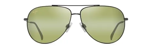 Maui Jim Unisex Hauoli XL Sunglasses, Shiny Dark Ruthenium, 62-12-145