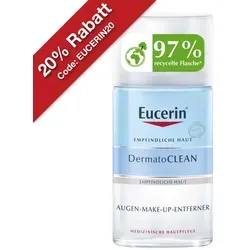 Eucerin Dermatoclean Augen Make-up Entferner - Arzneimittel zur schonenden Entfernung von Augen-Make-up, auch wasserfeste Wimperntusche. Hinterlässt keine Rückstände und sorgt für eine weiche, geschmeidige Haut.