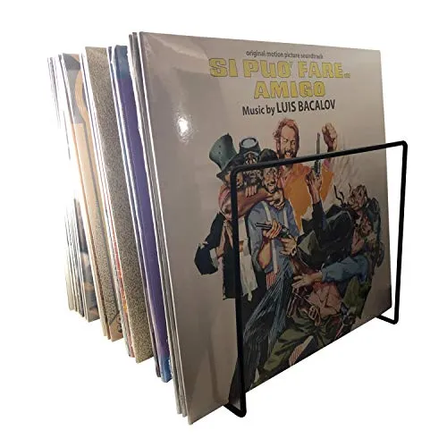 7even Vinyl Schallplatten Ständer - CD- & DVD-Ständer, klassischer Schallplattenständer für 12" und LPs, quadratisch und praktisch für stilvolle Aufbewahrung.