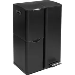 osoltus Petrona 3-Fach Sortierer Mülleimer 13L + 17L + 30L - Tischmülleimer mit 3 separaten Innenbehältern für effiziente Mülltrennung. Hygienisch, geruchsarm und aus robustem Stahl – ideal für moderne Küchen!