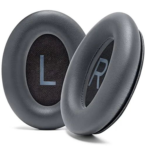 WC Wicked Cushions Extra Dicke Ersatzohrpolster für Bose QC45 | Eclipse Grey - Kopfhörer Ohrpolster mit 20% mehr Memory-Schaum für optimalen Komfort und Geräuschunterdrückung. Einfach zu installieren, kein Werkzeug nötig!
