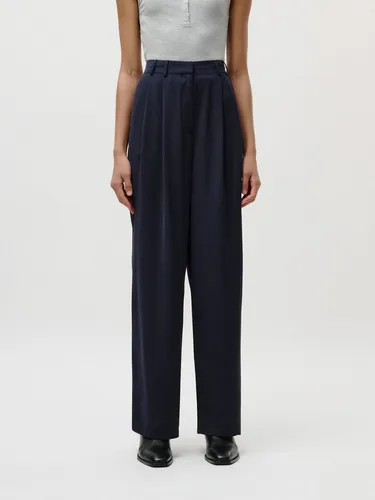 Bundfaltenhose LEGER "Kora" von LeGer by Lena Gercke, Damen - Stoffhosen, vielseitige Bundfaltenhose mit hoher Leibhöhe und geradem Bein, ideal für legere bis stilvolle Looks, pflegeleichtes Material aus 100% Polyester.