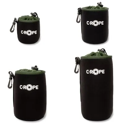 C-Rope Neopren Objektivbeutel V2 Set S, M, L, XL - Kamerazubehör für sicheren Transport und Aufbewahrung, perfekt für Rucksack oder Koffer. Ideal für Objektive, Akkus und weiteres Zubehör im praktischen 4er Set.