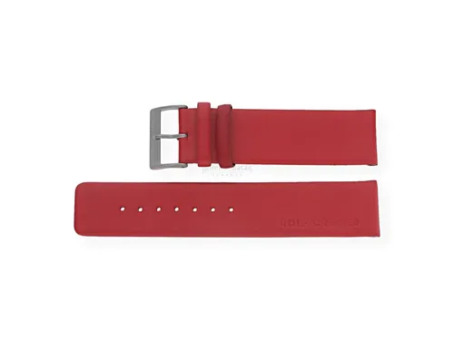 Rolf Cremer Uhrenarmband LB010 Rot, Leder & Titan, 22 mm - Hochwertiges Rolf Cremer Uhrenarmband aus Leder und Titan in Rot, passend für alle Uhren mit 22 mm Bandanstoß. Stilvoll und langlebig für den perfekten Look.
