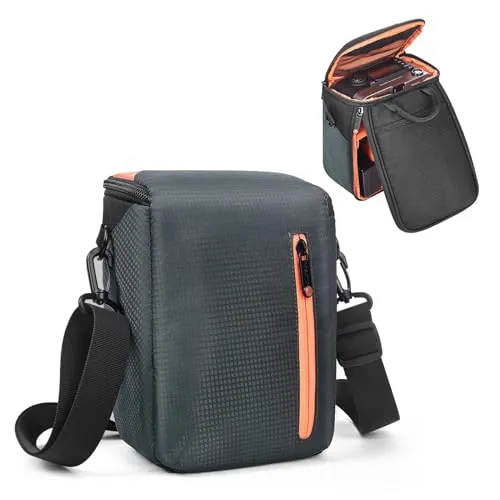 FOSOTO Kompakte Kameratasche Spiegelreflex, Schnellzugriffstasche für SLR, Zoomobjektiv, Kabel und Zubehör,Umhängetasche Schultertasche Kompatibel mit Canon, Nikon, Sony, Panasonic