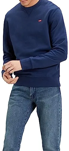 Levi's Sweatshirt "NEW ORIGINAL CREW" XXL, navy - Hochwertiges Herren-Sweatshirt mit hüftbedeckendem Schnitt, langen Ärmeln und weicher Sweat-Qualität für optimalen Tragekomfort.