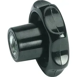 Sterngriff Kunststoff, Innengewinde M6, Handrad Drehknopf Griffstern - robust - Kunststoff, schwarz, ø 32 mm