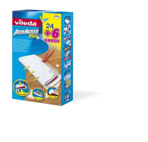 Vileda AttrActive Plus Staub-Fang-Tücher, 24 Stücke