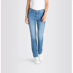 MAC Dream Wonderlight Denim Damen Jeans - Stilvolle Blue Washed Jeans mit Shaping-Effekt - Jeans in Straight Fit mit mittlerer Leibhöhe und Five Pocket Design, ideal für einen authentischen Vintage-Look. Hoher Tragekomfort dank elastischem Material.