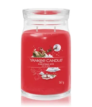 Yankee Candle Christmas Eve Signature Jar Duftkerze 567 g - Duftkerze in großer 567 g Glasform, mit zwei Dochten für intensiven Duft und eine warme Atmosphäre, ideal für die Feiertage.