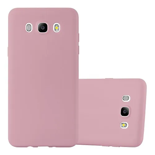 Cadorabo Hülle kompatibel mit Samsung Galaxy J7 2016 Schutzhülle TPU Silikon Case Candy Design Slim Kratzfest Weiche Gummi mit Rundumschutz Case Hülle für Galaxy J7 2016 in Rosa