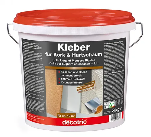 Korkkleber decotric 8 kg Dispersionskleber für Korkplatten und Korkbahnen